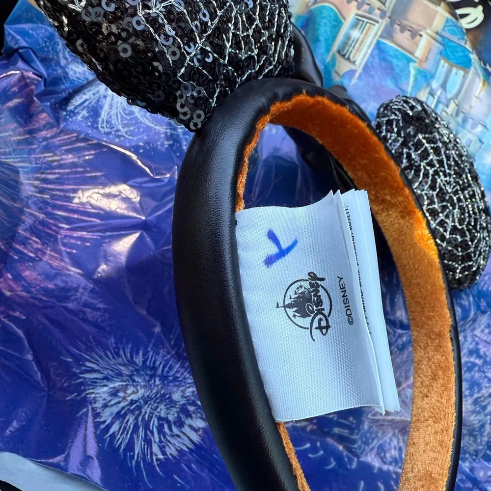 Disney Black Sequin Web Ears Headband - Picture 4 of 4